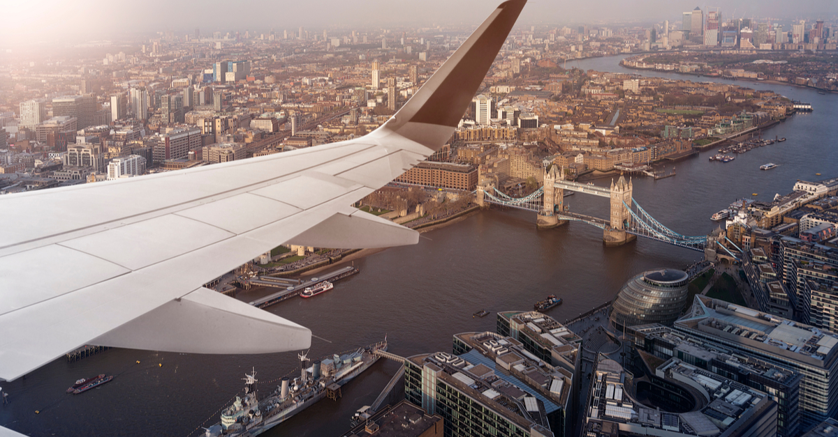 plane over London